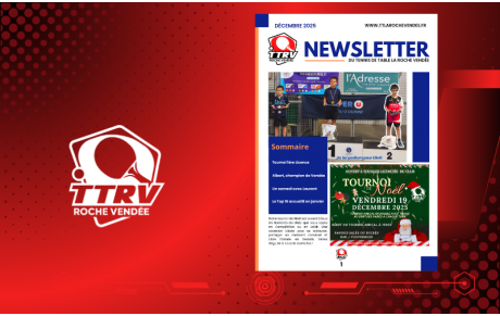 La newsletter de décembre du Tennis de Table La Roche Vendée