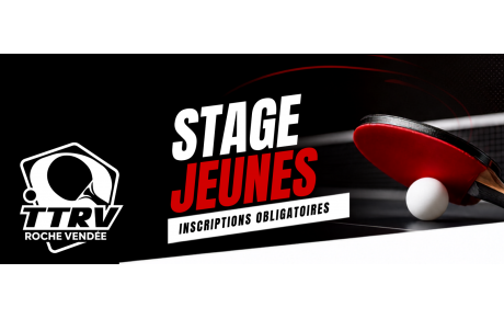 Inscription Stage Jeunes (-18 ans) octobre 2026